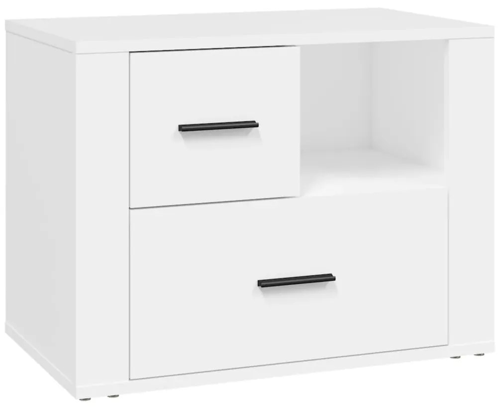 vidaXL Κομοδίνο Λευκό 60 x 36 x 45 εκ. από Επεξεργασμένο Ξύλο