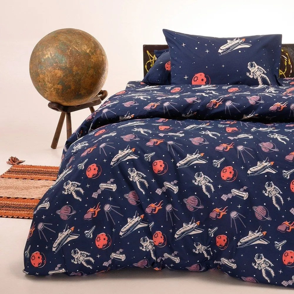 Μαξιλαροθήκες Παιδικές Planet (Σετ 2τμχ) Blue Melinen 50Χ70 100% Cotton