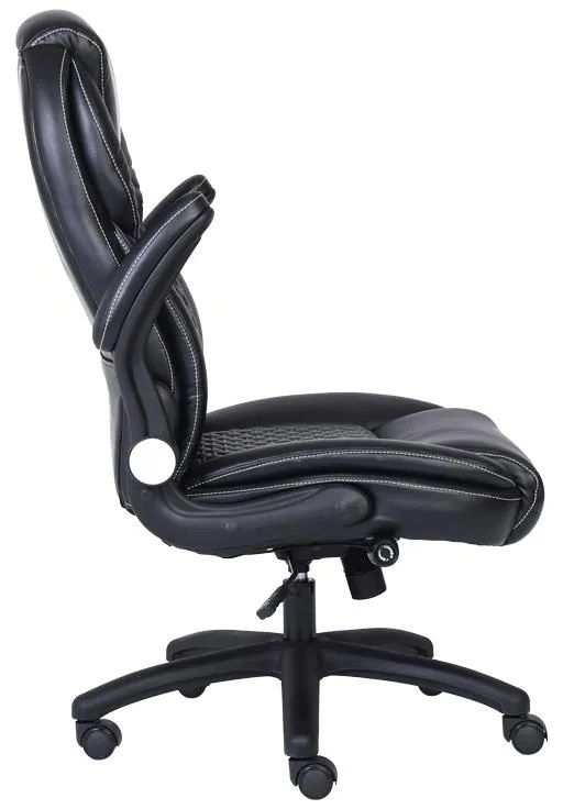 Καρέκλα γραφείου διευθυντή Desain pu σε μαύρη απόχρωση 74x73x108-116εκ 74x73x116 εκ.