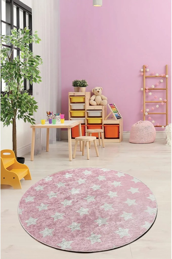 Χαλί Yıldız 876CHL1239 Pink Conceptum Hypnose 140X140cm Round