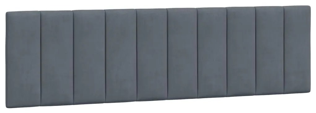 Πλαίσιο Κρεβατιού με LED Σκούρο Γκρι 180x200 εκ. Βελούδινο - Γκρι