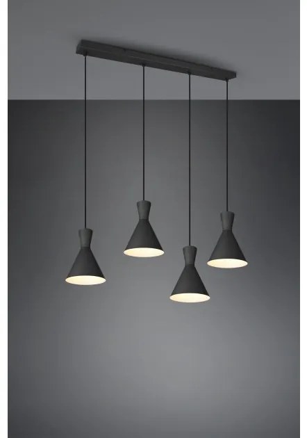 Κρεμαστό Φωτιστικό Οροφής 4xΕ27 Μαύρο Enzo R30784032 Trio Lighting R30784032 Μαύρο