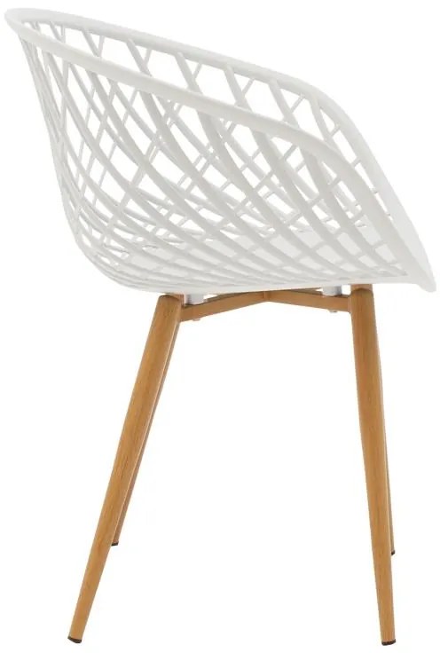 Σετ Τραπεζαρίας Ezra-Julita 3τεμ pp-mdf σε λευκό-φυσική απόχρωση Φ80x73εκ 80x80x73 εκ.