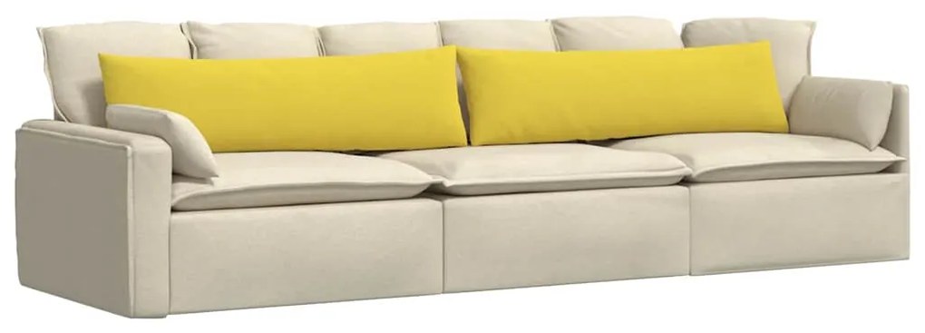 vidaXL Μαξιλάρι Καναπέ 2 pcs Απαλό Κίτρινο 145 x 40 εκ. ύφασμα