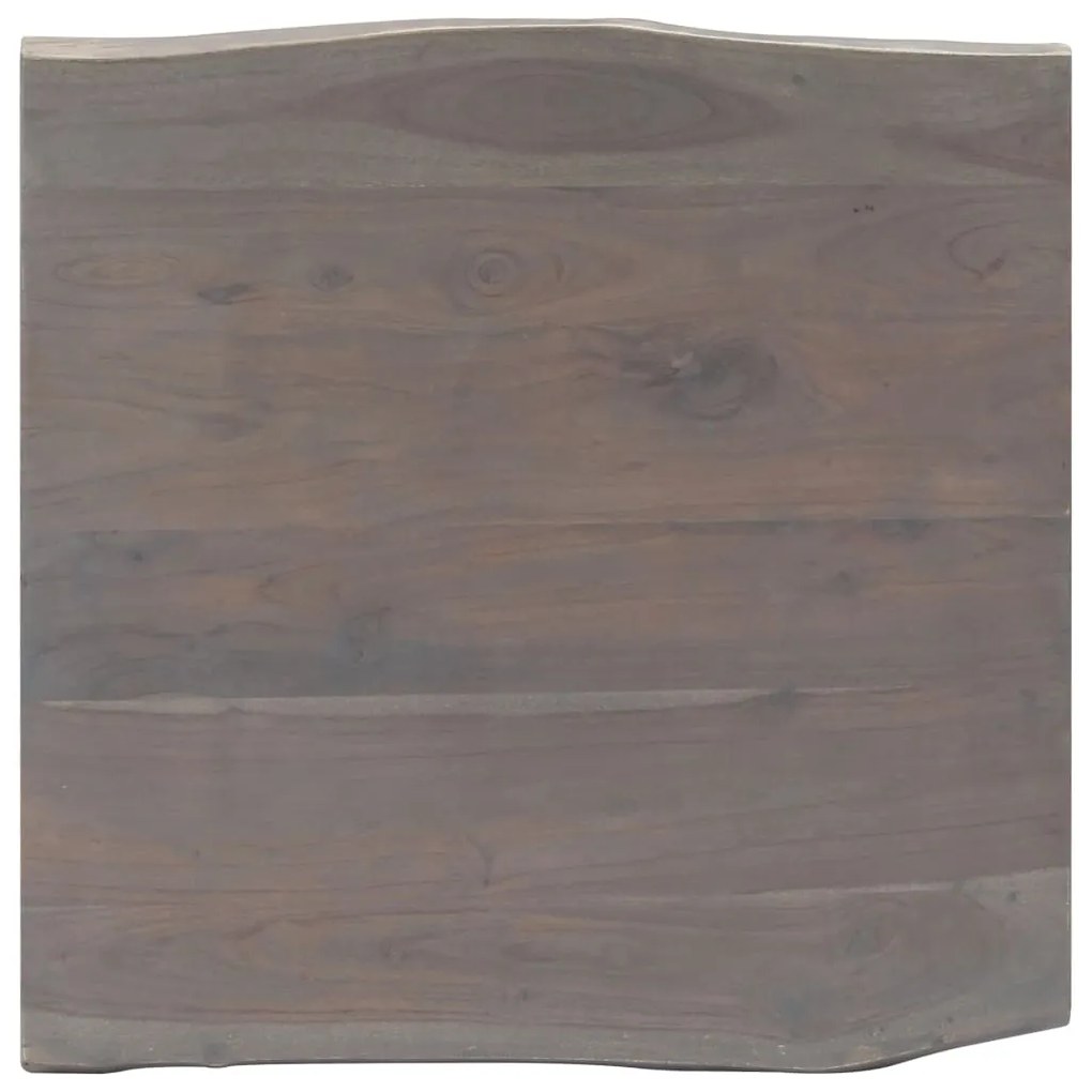 vidaXL Τραπεζάκι Σαλονιού Live Edge Γκρι 60x60x40 εκ. Ξύλο Ακακίας
