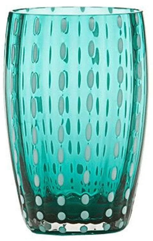 Ποτήρι Νερού Perle PR00112 320ml Sea Green Zafferano Glass