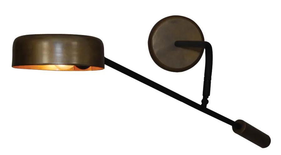 Φωτιστικό Τοίχου - Απλίκα HL-3538-1 M WADE OLD COPPER &amp; BLACK WALL LAMP - Μέταλλο - 77-3892