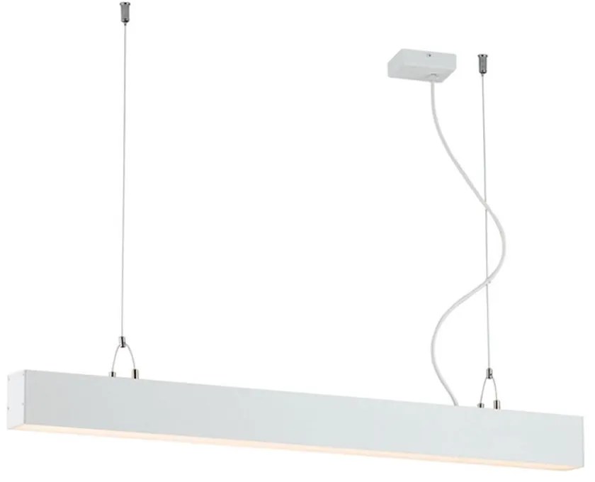 Γραμμικό Φωτιστικό Κρεμαστό Station Ultra 3911-00086-3-W-N 3000K 3848lm 86x120cm White Viokef