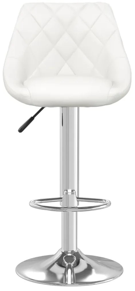 vidaXL Σκαμπό Μπαρ 2 τεμ. Λευκά από Συνθετικό Δέρμα