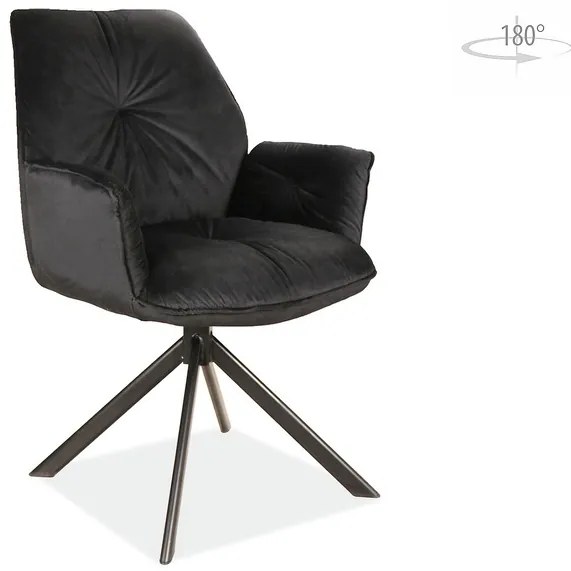 CHAIR BOOGIE II VELVET BLACK FRAME / BLACK BLUVEL 19 DIOMMI BOOGIEIIVCC DIOMMI-80-1571