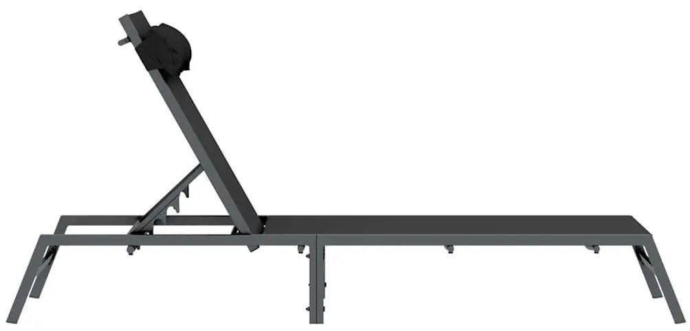 vidaXL Ξαπλώστρα Ανθρακί 197x52x25,5 εκ. Τεξτιλίνη
