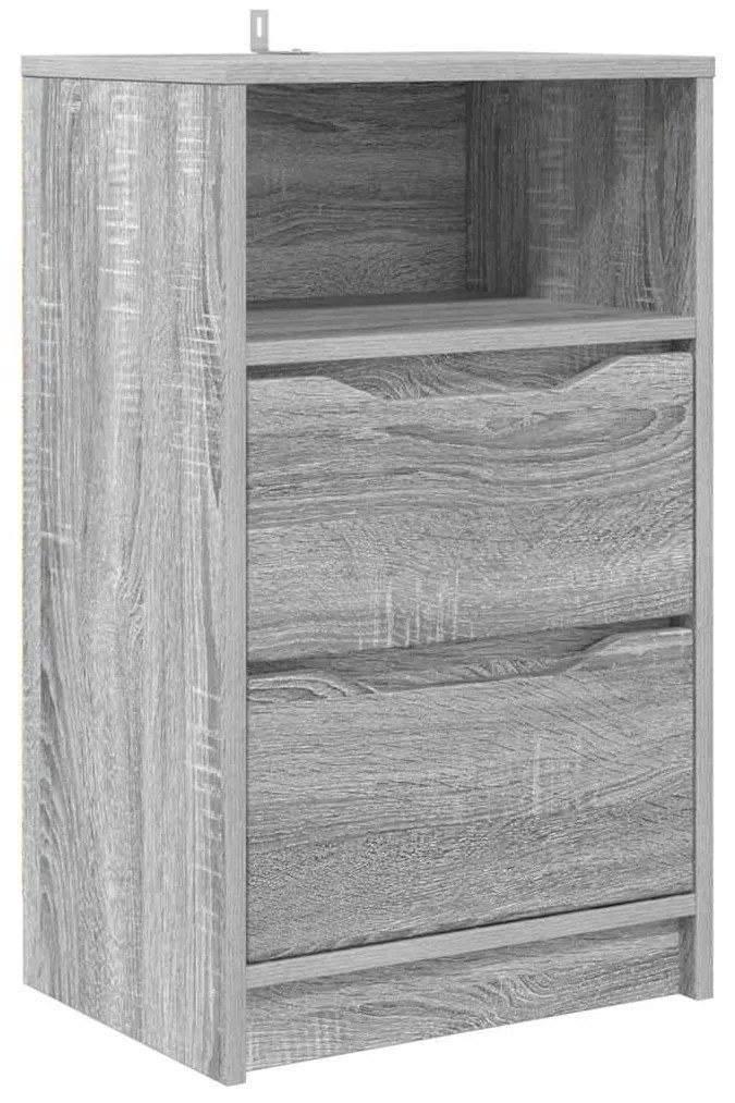 vidaXL Κομοδίνο Γκρίζο Σονομα 40 x 30 x 467 εκ Επεξεργασμένο ξύλο