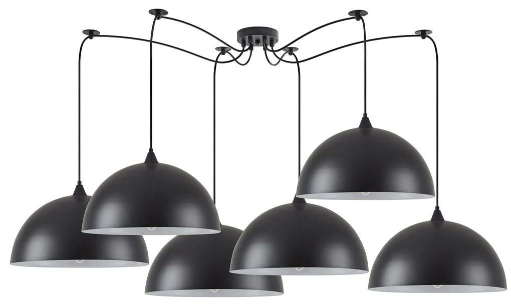 SE21-BL-B10-BL6-MS40 ADEPT PENDANT Black Metal Pendant+ HOMELIGHTING 77-8718