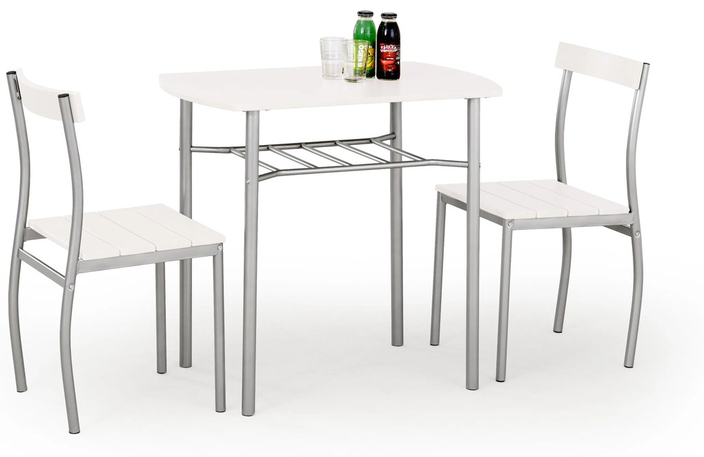 LANCE table + 2 chairs color: white DIOMMI V-CH-LANCE-ZESTAW-BIAŁY