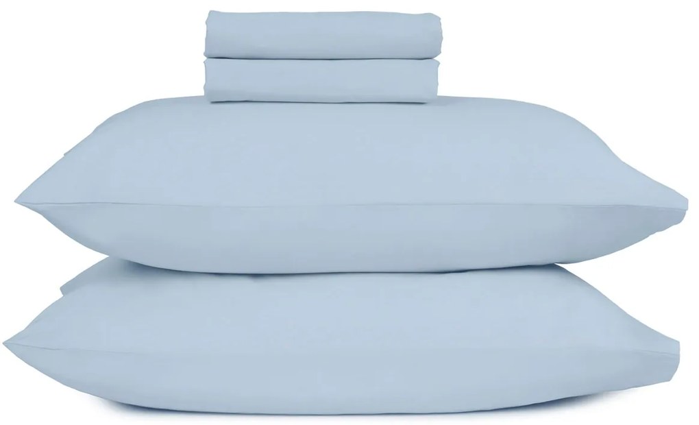 Μαξιλαροθήκες 50x70 Σετ 2 Τεμ. Sunshine Home Cotton Feelings 103 Light Blue