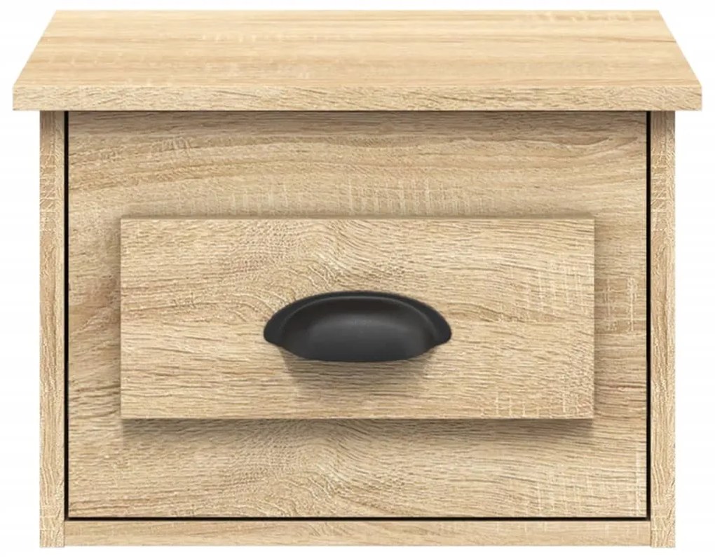 vidaXL Κομοδίνα Επιτοίχια 2 τεμ. Sonoma Δρυς 41,5 x 36 x 28 εκ.