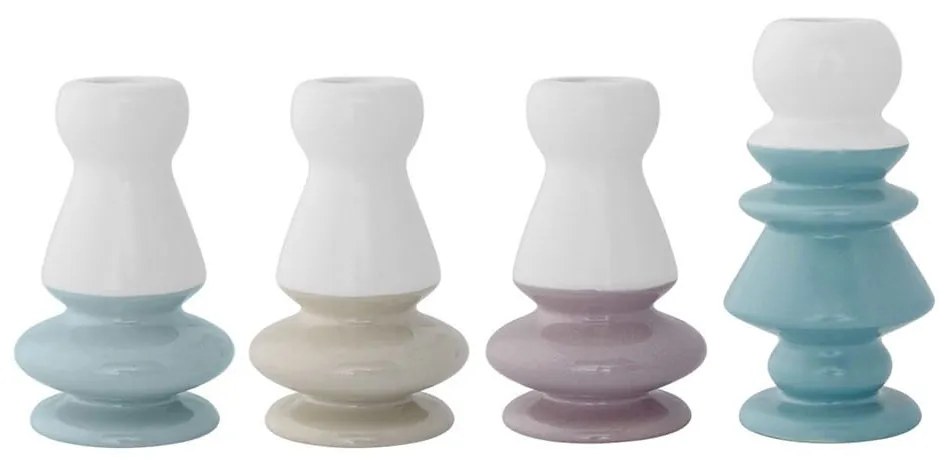 Κηροπήγια 75803648 6,5xH13/6,5xH14cm Multi Bloomingville Σετ 4τμχ Κεραμικό