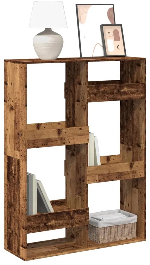 vidaXL Βιβλιοθήκη Όψη Παλαιού Ξύλου 100x33x135 εκ. Επεξεργασμένο Ξύλο
