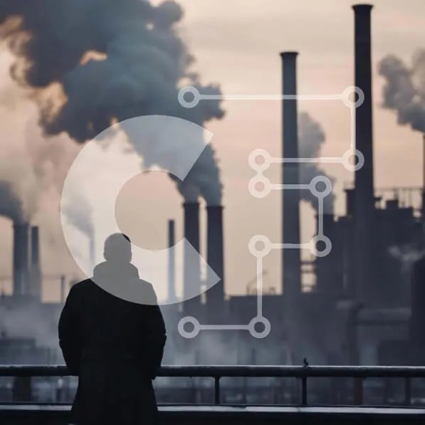 Intra Συλλεκτικό Ξύλινο Παζλ Plywood  4mm - Στοχάζοντας το βιομηχανικό τοπίο Σε Ξύλινο Κουτί - Διαστάσεις Puzzle: 10x10 cm – 25 κομμάτια