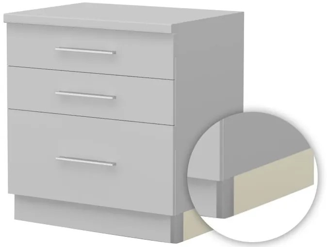 Πλαϊνή μπάζα κουζίνας JL Universal SB-Ivory