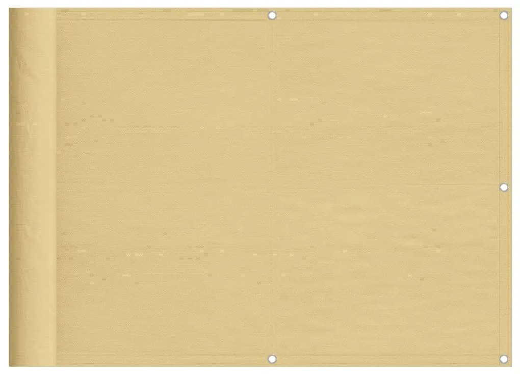 vidaXL Διαχωριστικό Βεράντας Άμμου 75x600εκ 100% Πολ. Ύφασμα Oxford