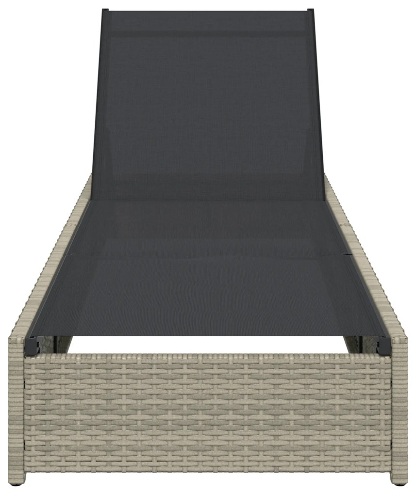 vidaXL Ξαπλώστρα Μπεζ 60x200x27 εκ. Πολυ Ρατάν