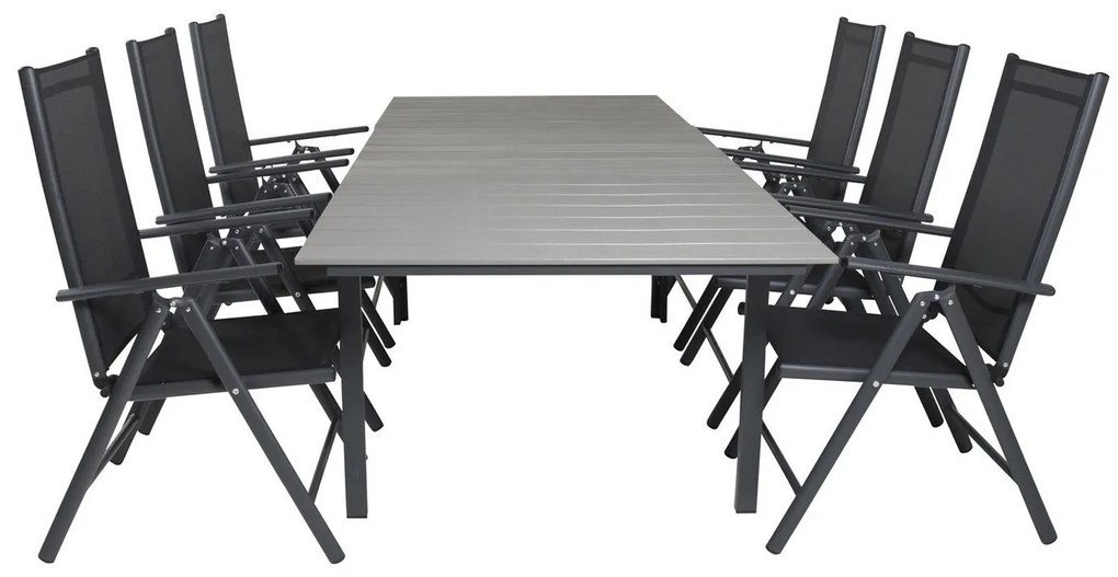 Σετ Τραπέζι και καρέκλες Dallas 2335, Polyξύλο, Ύφασμα, Μέταλλο | Epipla1.gr