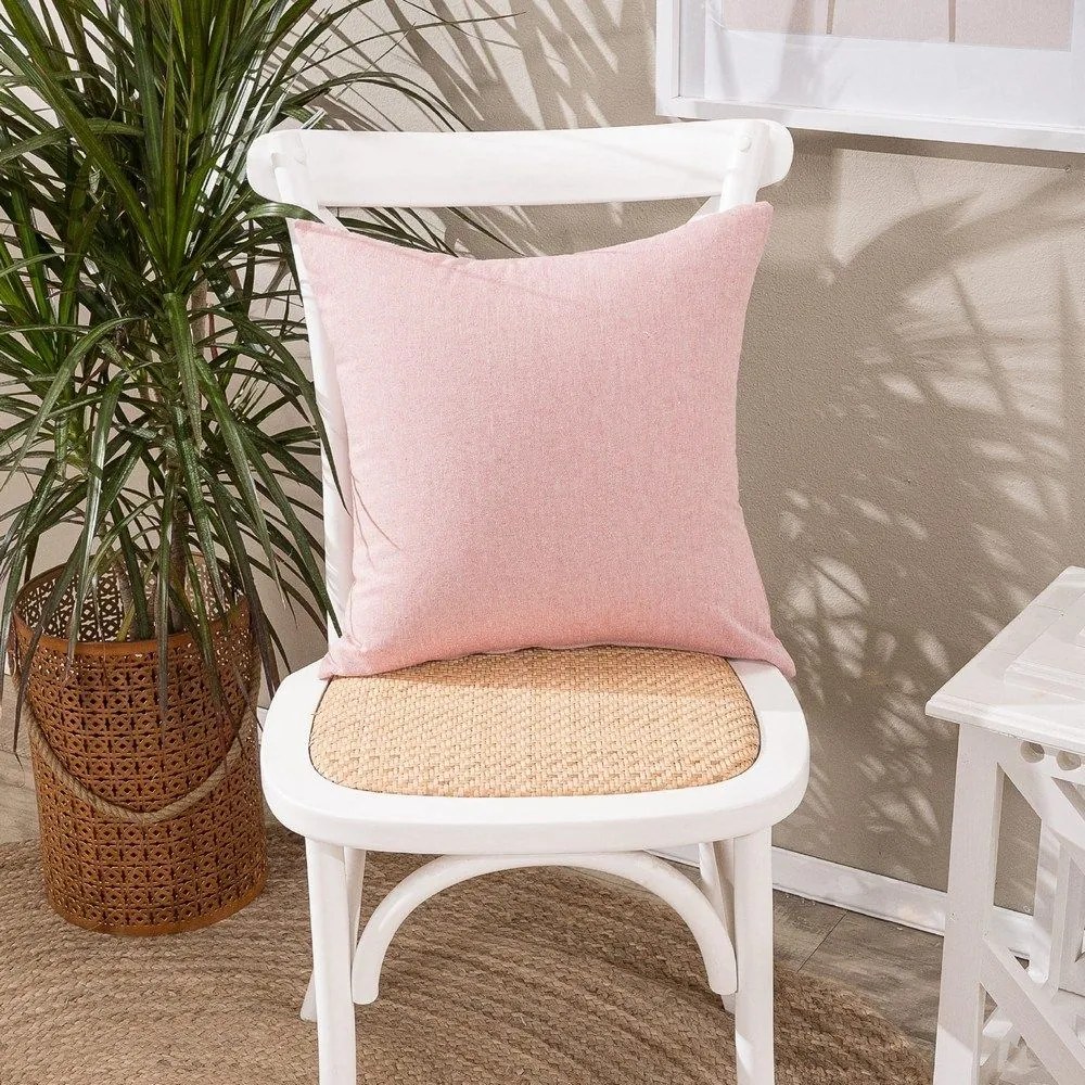 Μαξιλαροθήκη Διακοσμητική Laredo 06 Pink Teoran 43X43 Cotton-Polyester