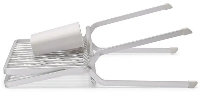 Πτυσσόμενο στεγνωτήριο πιάτων Brabantia SinkSide 1004154, Σχάρα για μαχαιροπίρουνα, Ανθεκτικό στη διάβρωση, Ανοιχτό γκρι