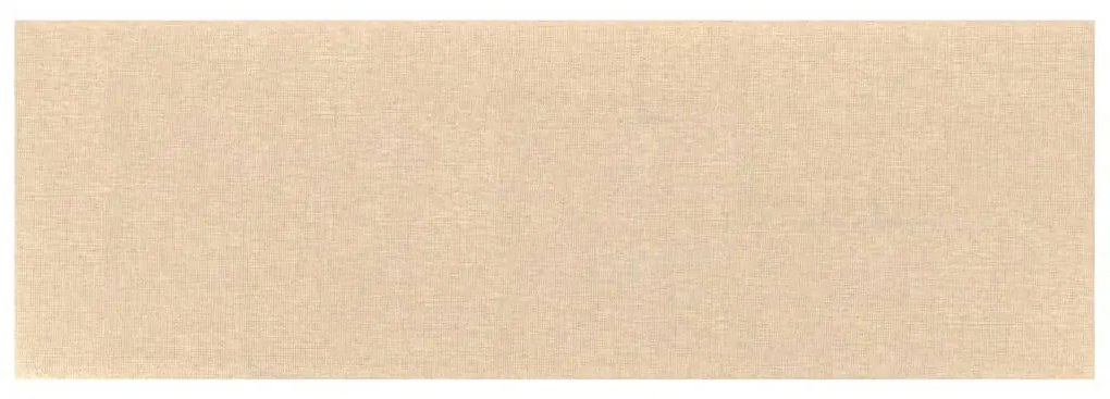 vidaXL Πάνελ Τοίχου 12 τεμ. Κρεμ 90 x 30 εκ. 3,24 μ Υφασμα