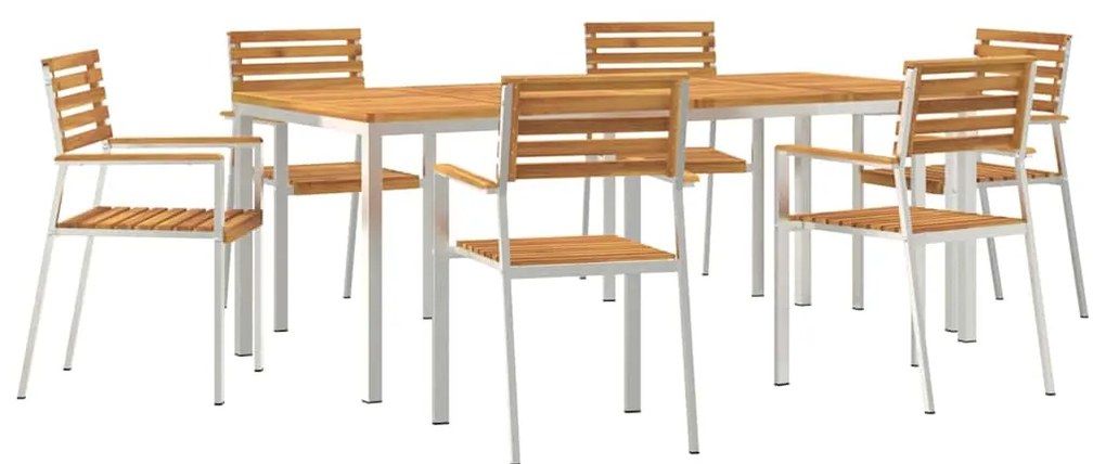vidaXL Σέτ φαγητού για κήπο 7 pcs