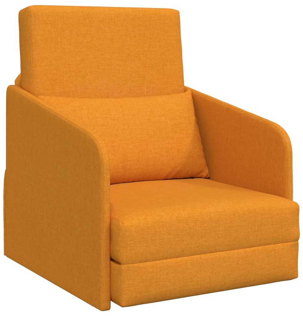 vidaXL Καναπές Κρεβάτι 2 σε 1 Σκούρο Κίτρινο 65x80x83 εκατοστά ύφασμα