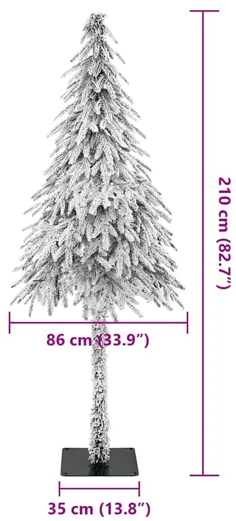 vidaXL Τεχνητό Χριστουγεννιάτικο Δέντρο Λευκό 86 x 86 x 210 εκ.