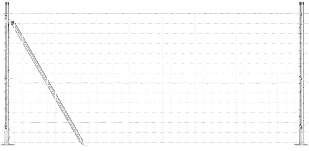 vidaXL Euro Fence με 7 Ειδικές Στήλες 1x10 μ Γαλβανισμένο Ατσάλι