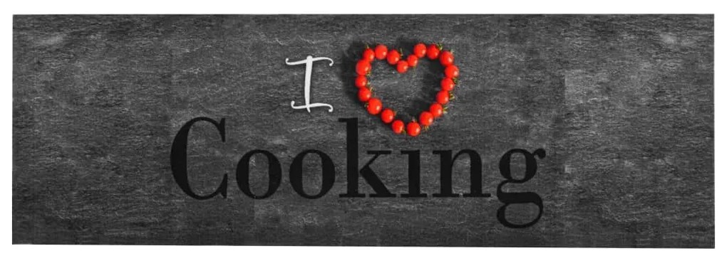 vidaXL Πατάκι Κουζίνας Σχέδιο Cooking Πλενόμενο 45 x 150 εκ.