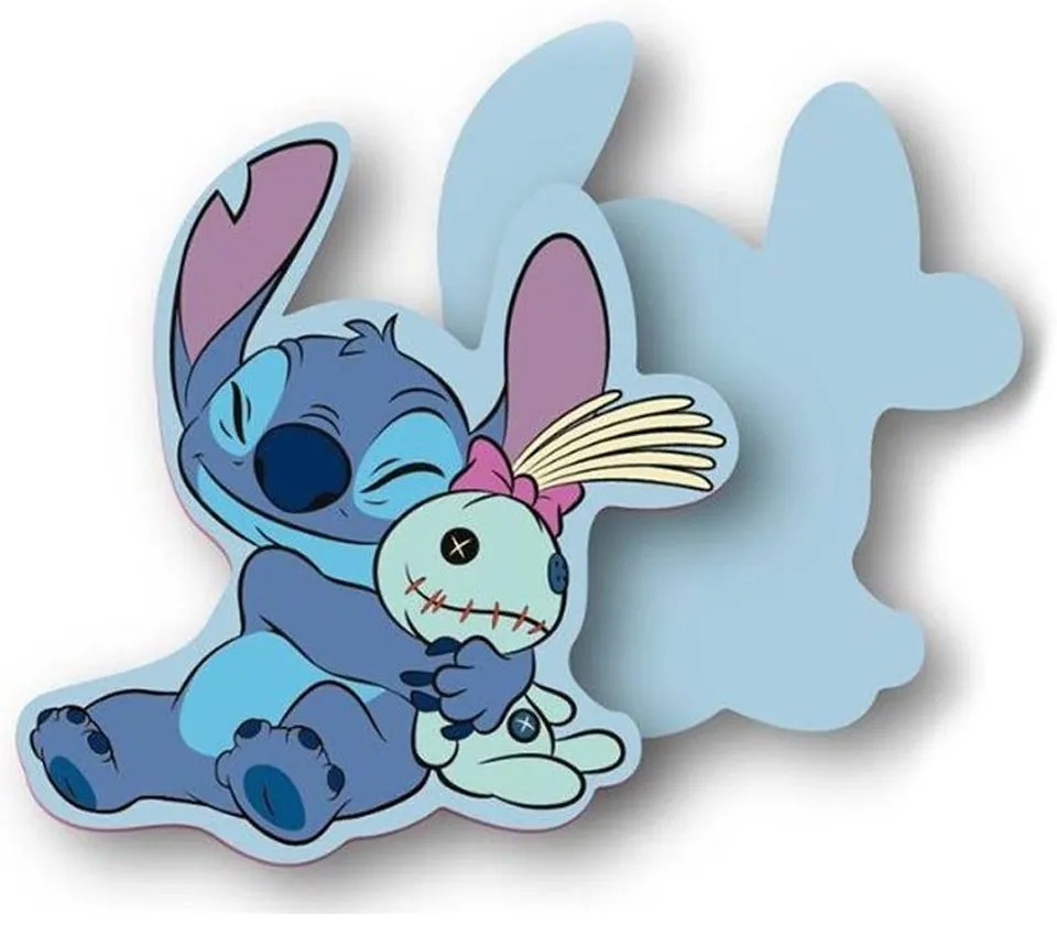 Μαξιλάρι Διακοσμητικό Παιδικό 3D (Με Γέμιση) Disney Home Stitch 384 15cm Sky Blue DimCol 15cm Velboa