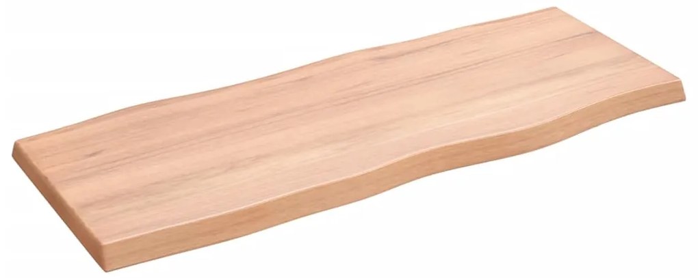 vidaXL Επιφ Τραπεζιού Αν Καφέ 100x40x(2-4)εκ.Ακατέργ. Μασίφ Ξύλο Δρυός