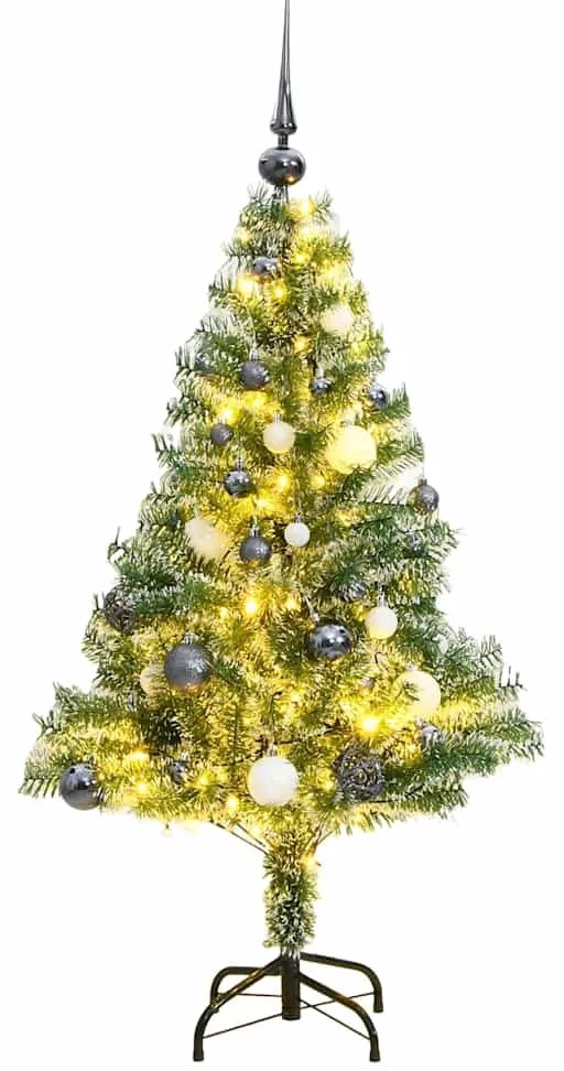 vidaXL Χριστουγεν. Δέντρο Τεχνητό με 150 LED/Χιόνι/ Μπάλες 120 εκ.