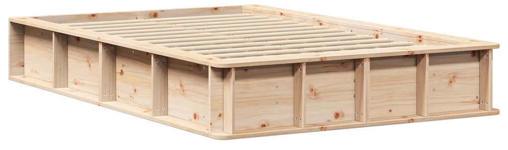 vidaXL Κρεβάτι με αποθηκευτικό χώρο 140 x 200 εκ από συμπαγές πεύκο