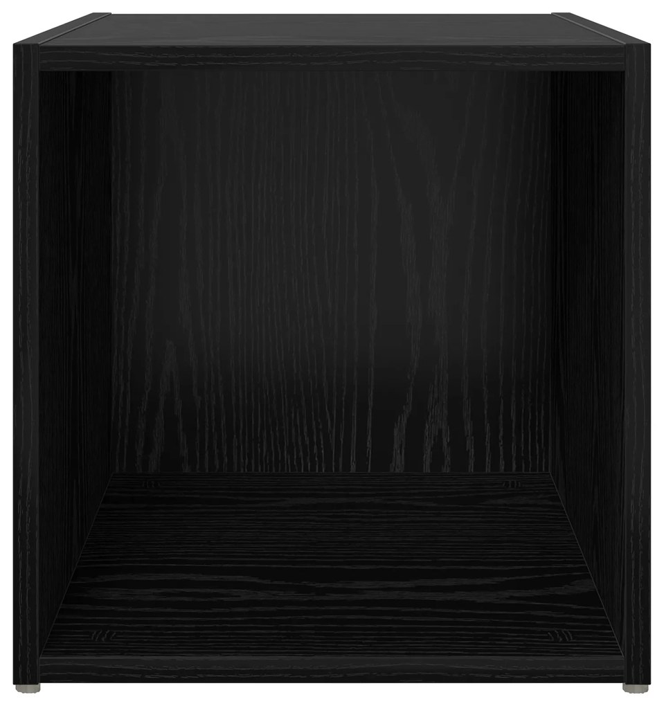 vidaXL Ντουλάπι TV 2 pcs Μαύρο 37 x 35 x 37 εκ Επεξεργασμένο ξύλο