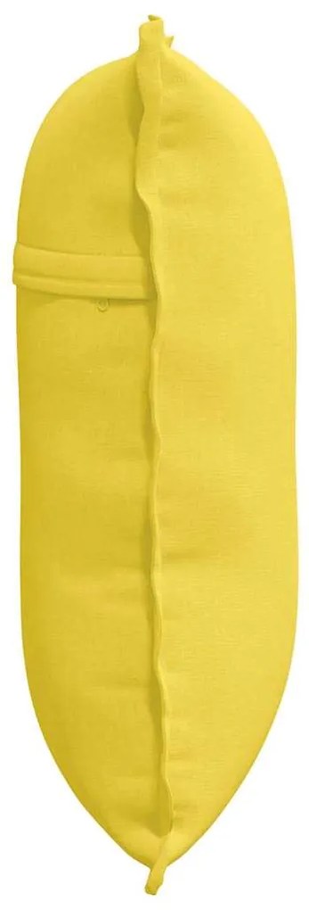 vidaXL Μαξιλάρι Πλάτης Απαλό Κίτρινο 60 x 19 x 50 εκ ύφασμα