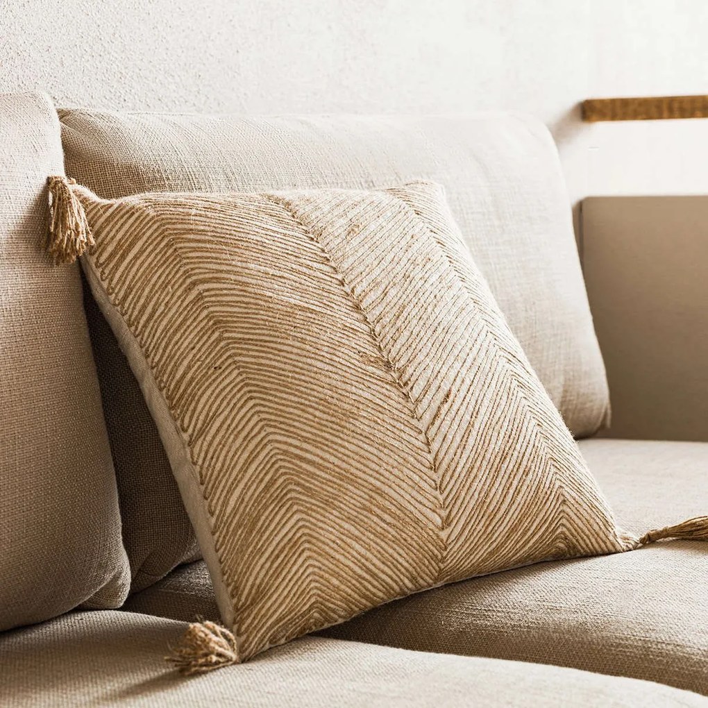 Μαξιλαροθήκη Διακοσμητική 488 Natural Gofis Home 43X43 Cotton-Physical Fiber