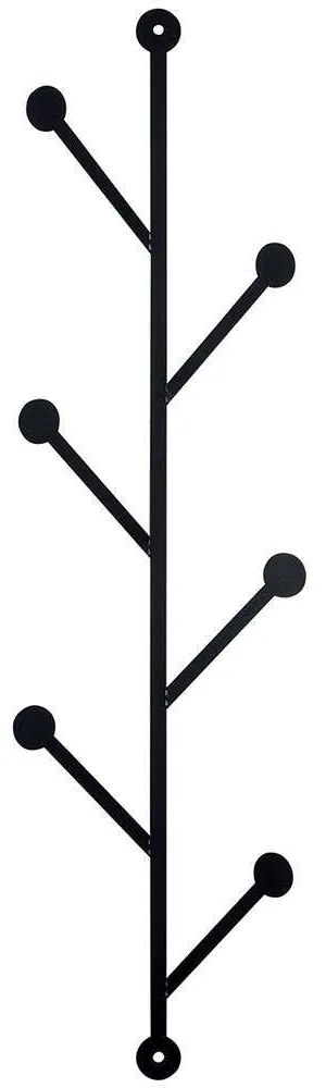 Κρεμάστρα Τοίχου 6 Θέσεων Rod 891TNL3110 25x94cm Black Wallity Μέταλλο