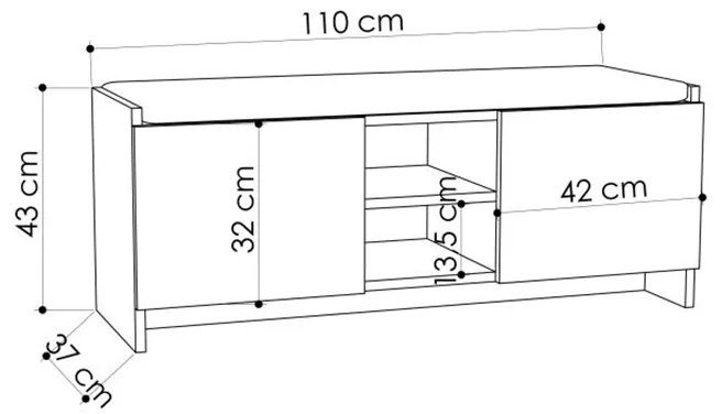 Παπουτσοθήκη Zulla Megapap χρώμα sandstone 110x37x43εκ.