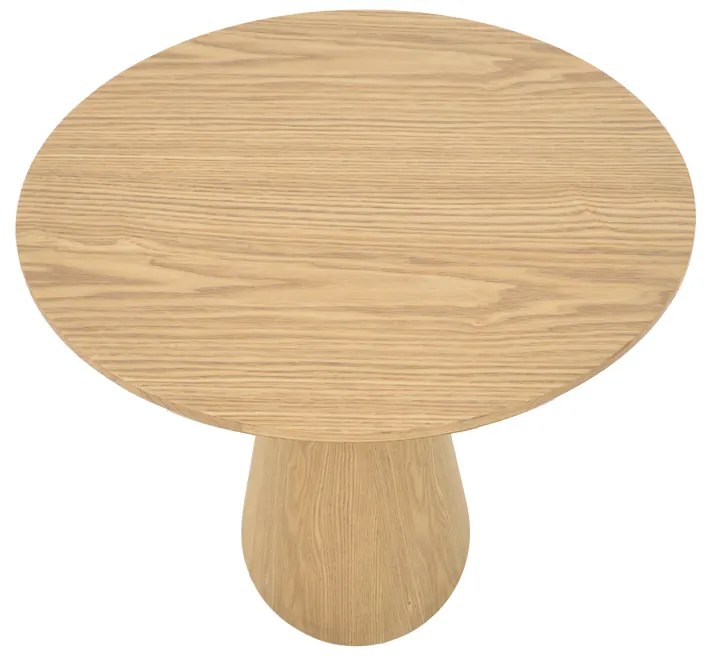 Tραπέζι Donda pakoworld mdf sonoma Φ100x76εκ