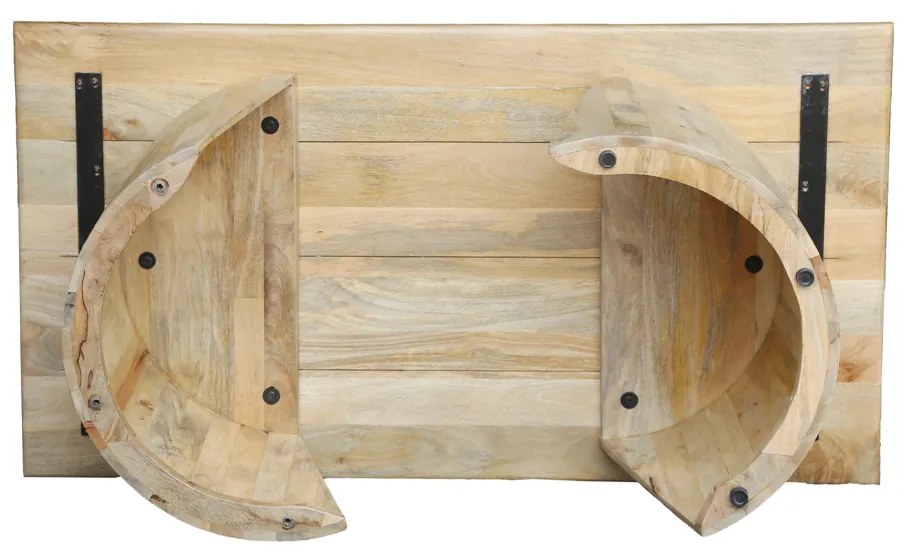 SPIRAL COFFEE TABLE ΦΥΣΙΚΟ 130x70xH45cm - 04-1070