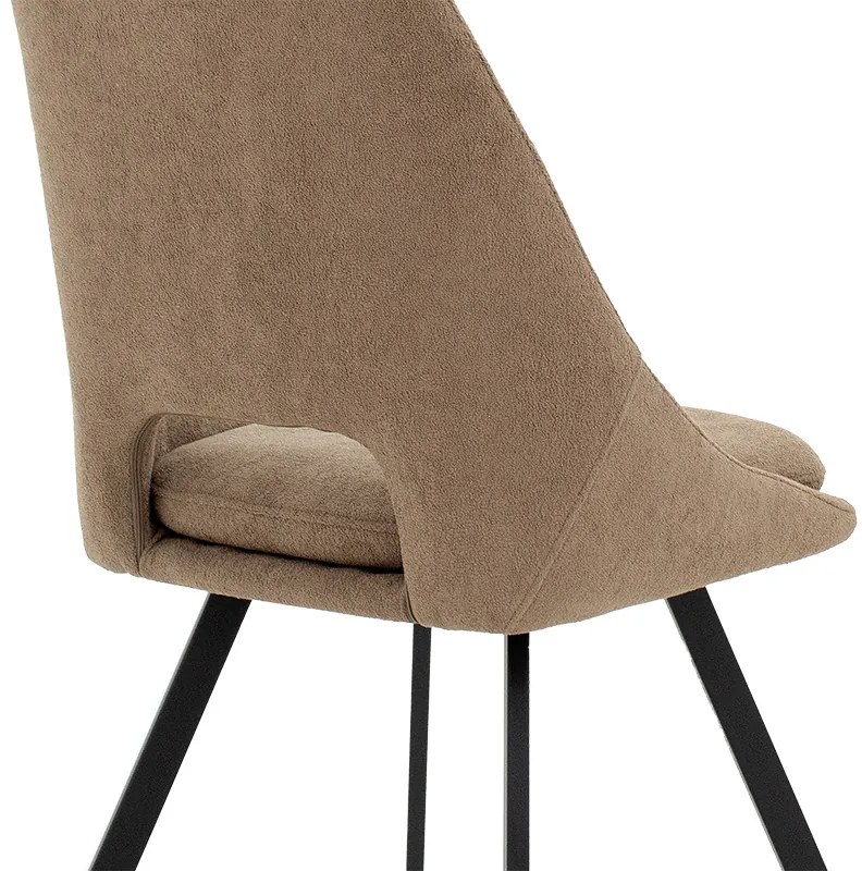 Καρέκλα Initiate pakoworld ύφασμα καφέ-πόδι μαύρο