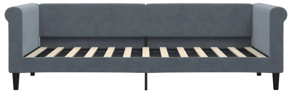 vidaXL Καναπές Κρεβάτι Σκούρο Γκρι 80 x 200 εκ. Βελούδινος