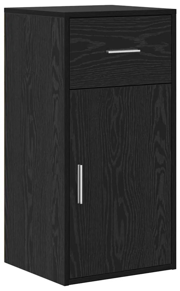 vidaXL Πλαϊνό γραφείο Μαύρη δρυς 38 x 34,5 x 75 εκ Επεξεργασμένο ξύλο