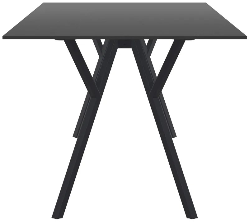 MAX ΤΡΑΠΕΖΙ 180X90Χ74εκ. BLACK LAMINATE 12mm